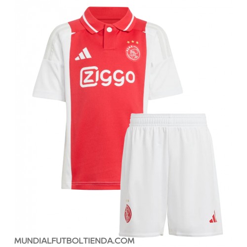 Camiseta Ajax Primera Equipación Replica 2024-25 para niños mangas cortas (+ Pantalones cortos)